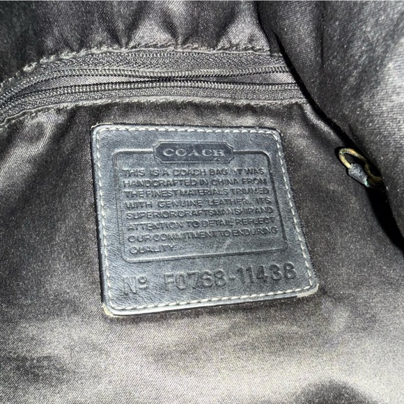 COACH BLEECKER SIGNATURE BLACK JACQUARD Y2K DUFFLE BUCKET SHOULDER HANDBAG 11438 - Picture 8 of 9